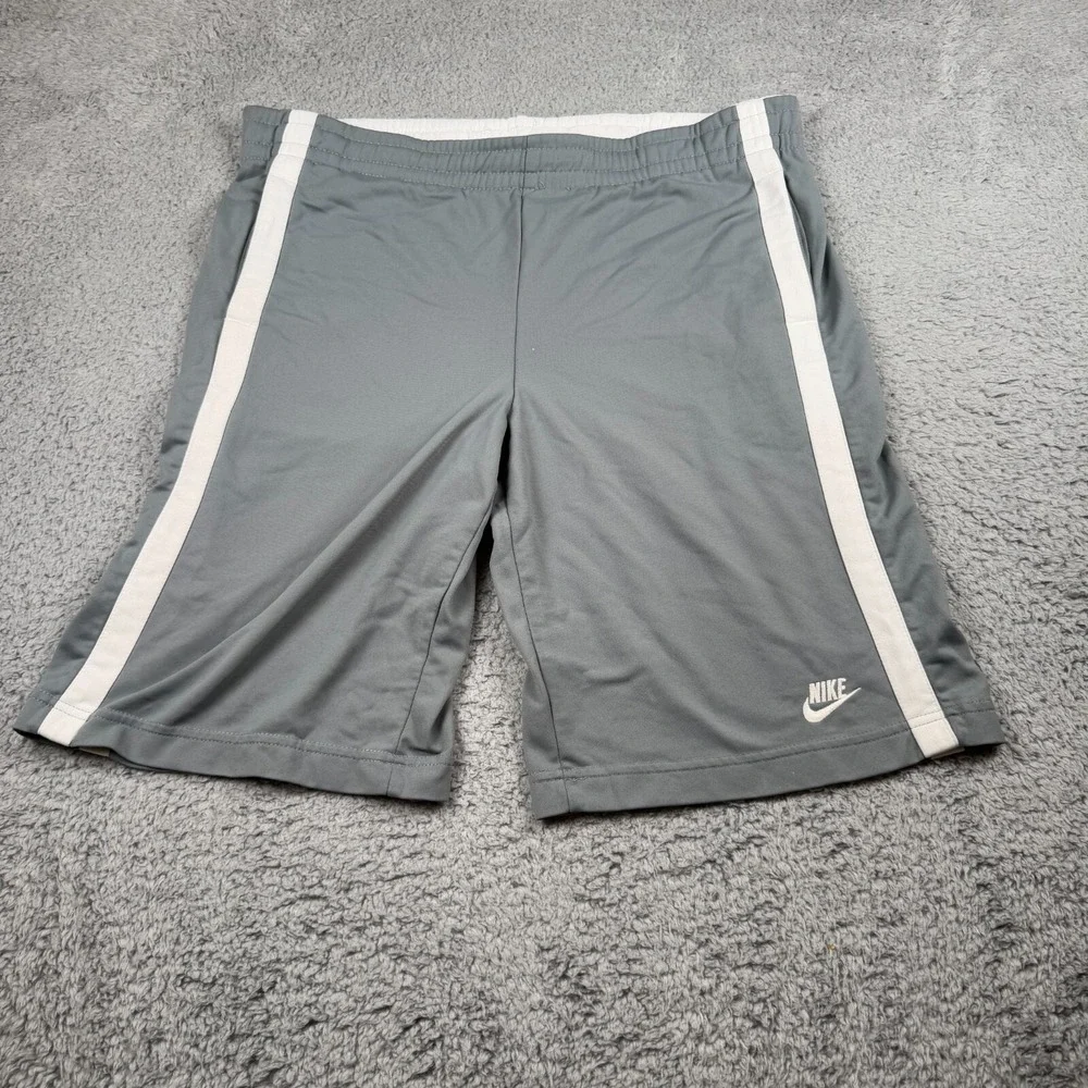 Vintage Y2K Nike Sportswear Shorts‎ Cool Grey Size Large 14/16 Polyester Retro